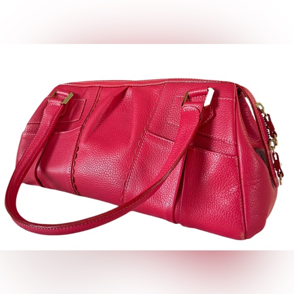 🎉Poshiversary SALE🎉 Samantha Thavasa Deluxe Red Leather Boston Doctors Bag - Picture 1 of 17